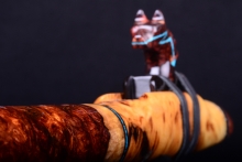 Yellow Cedar Burl Native American Flute, Minor, Mid F#-4, #H28D